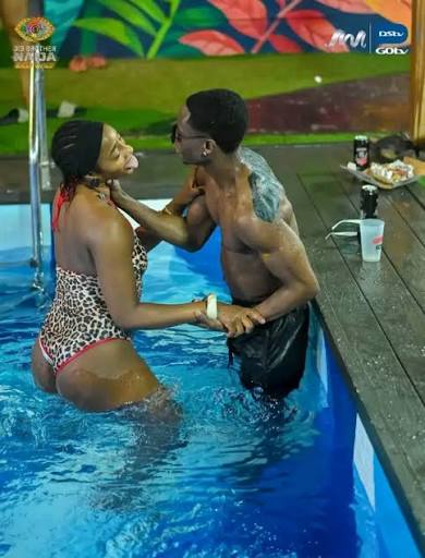 BBNaija: Tram And Sheba Kissing & Having Sex In Big Brother Naija House