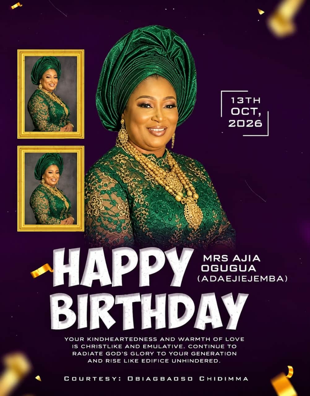 Happy Birthday Dr Mrs Ajia Ogugua Agagbo (Adaejiejemba) (Birthday Song)